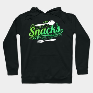 Leaves With Fork And Spoon - My Snacks Are Vegan Hoodie